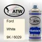 Preview: Ford, White, 9K / 6029: 400ml Sprühdose, von ATW Autoteile West.